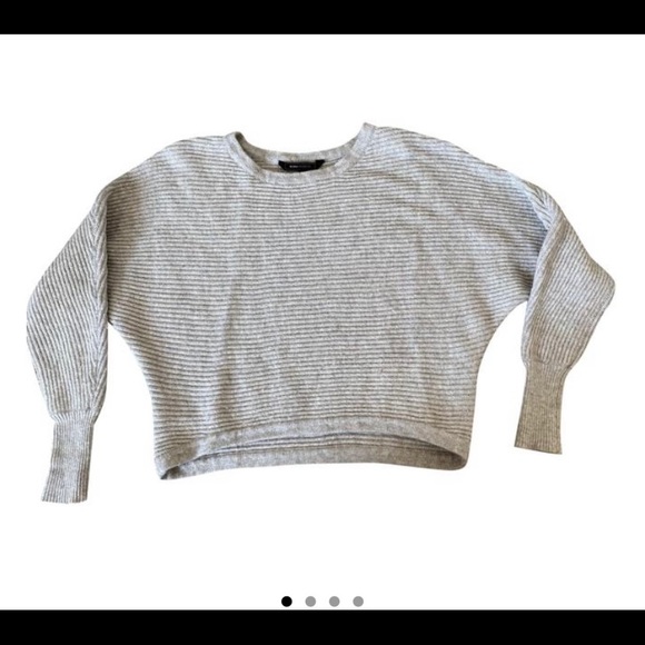 BCBGMaxAzria Sweaters Bcbgmaxazria Grey Cropped Sweater Poshmark